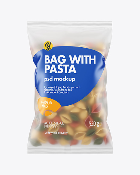 Download Frosted Plastic Bag With Tricolor Conchiglie Pasta Mockup In Bag Sack Mockups On Yellow Images Object Mockups Yellowimages Mockups