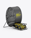 Dispenser w/ Matte Metallic Cans Mockup