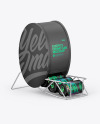 Dispenser w/ Matte Metallic Cans Mockup