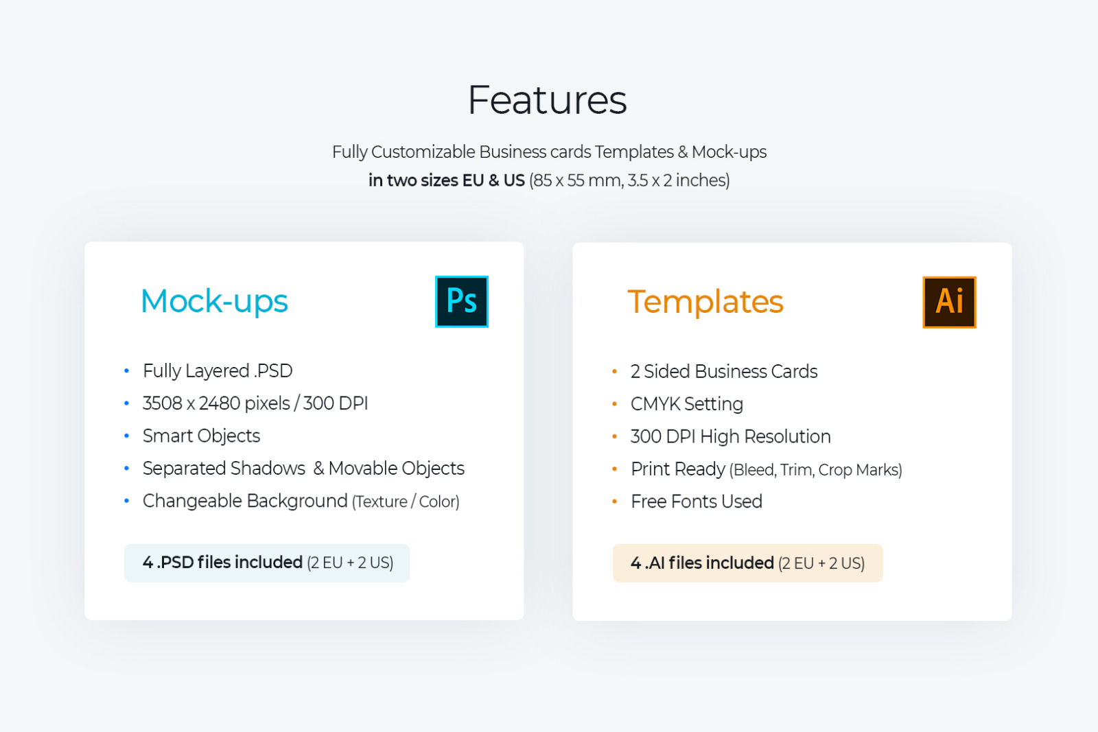Business card Template & Mock-up #7 Business card Template & Mock-up #7