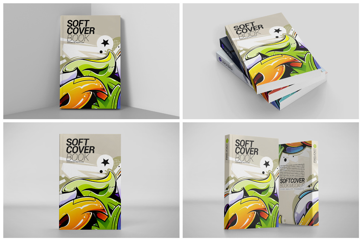 Download Soft Cover Book Mockup Yellow Images