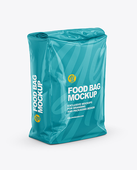 Download Matte Food Bag Mockup Half Side View Yellow Author