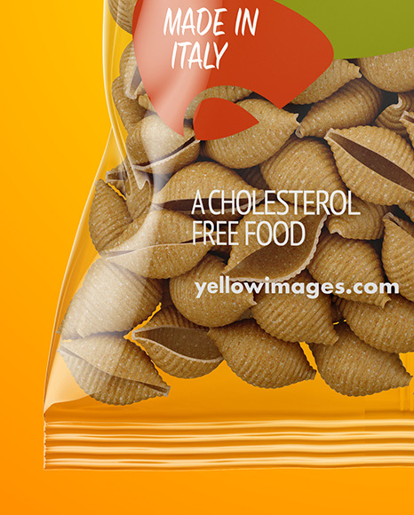 Download Whole Wheat Conchiglie Pasta Bag Mockup In Bag Sack Mockups On Yellow Images Object Mockups PSD Mockup Templates