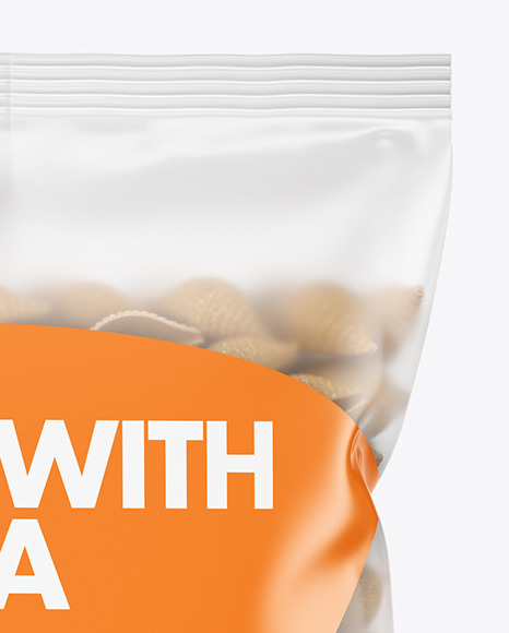 Whole Wheat Conchiglie Pasta Matte Bag Mockup PSD #1