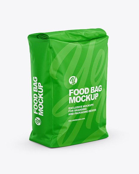 Matte Food Bag Mockup   Half Side View PSD #2