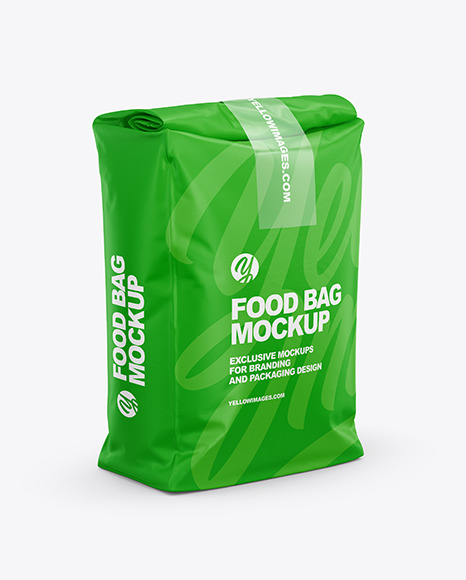 Matte Food Bag Mockup   Half Side View PSD #3