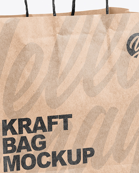 Kraft Bag Mockup In Bag Sack Mockups On Yellow Images Object Mockups