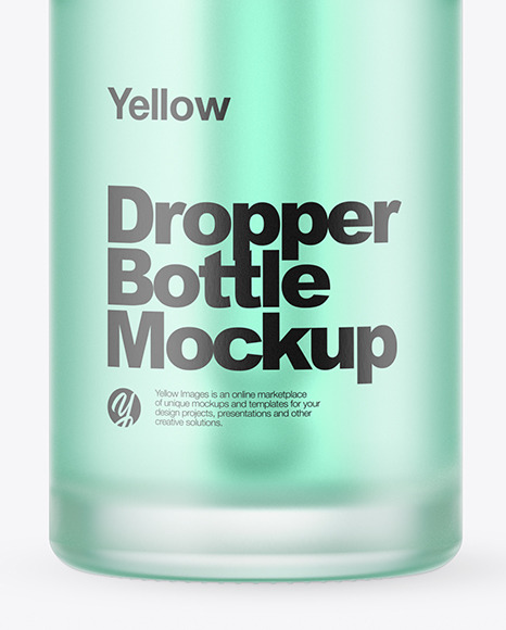 Frosted Glass Dropper Bottle Mockup PSD #1