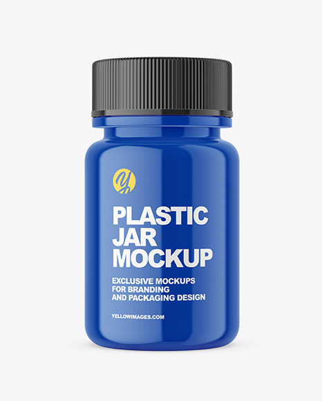 Download Glossy Plastic Jar Mockup In Jar Mockups On Yellow Images Object Mockups PSD Mockup Templates