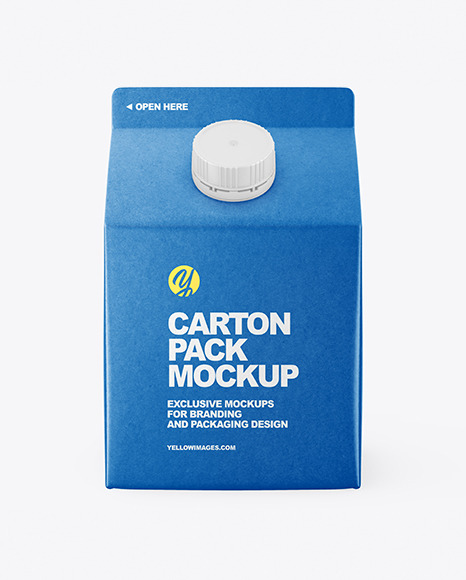 Download Kraft Carton Package Mockup In Packaging Mockups On Yellow Images Object Mockups