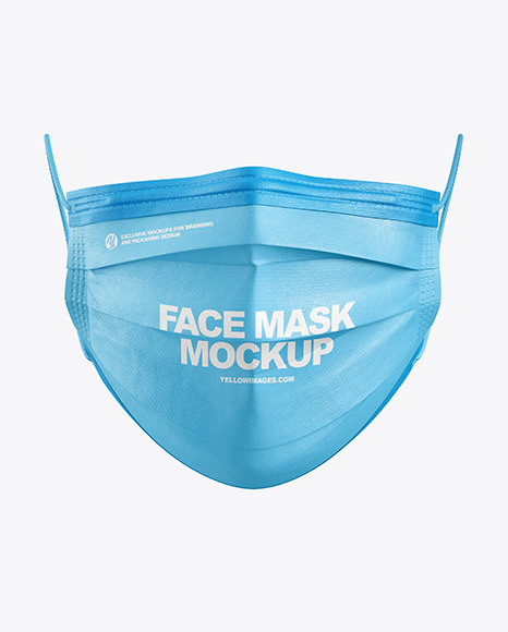 Face Mask Face Shield Mockup In Apparel Mockups On Yellow Images Object Mockups