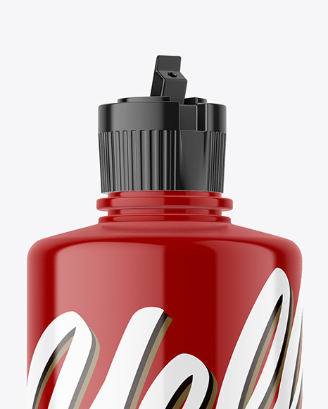 Glossy Plastic Bottle Mockup PSD #2