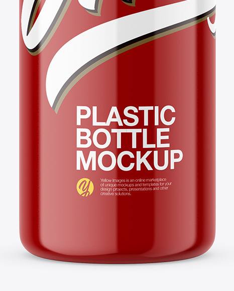 Glossy Plastic Bottle Mockup PSD #1
