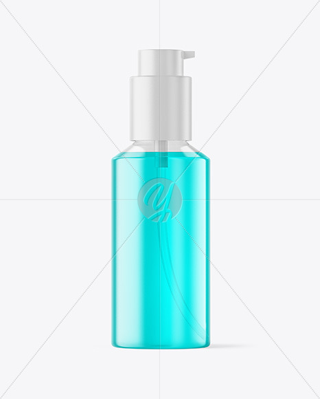 Download Color Liquid Cosmetic Bottle With Pump Mockup In Bottle Mockups On Yellow Images Object Mockups Yellowimages Mockups