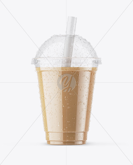 Download Chocolate Milk Tea Mockup in Cup & Bowl Mockups on Yellow ...