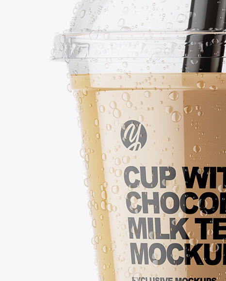 Chocolate Milk Tea Mockup PSD #6