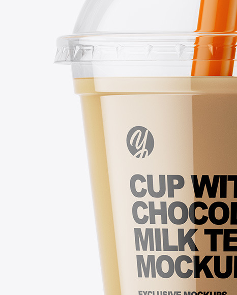 Chocolate Milk Tea Mockup PSD #7