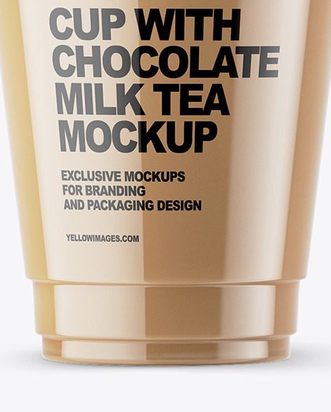 Download Chocolate Milk Tea Mockup In Cup Bowl Mockups On Yellow Images Object Mockups Yellowimages Mockups