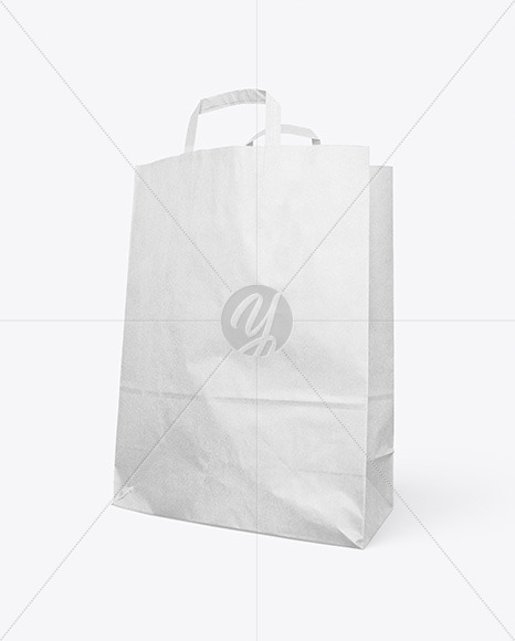 Kraft Food Bag Mockup In Bag Sack Mockups On Yellow Images Object Mockups