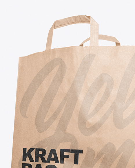 Download Kraft Food Bag Mockup In Bag Sack Mockups On Yellow Images Object Mockups PSD Mockup Templates