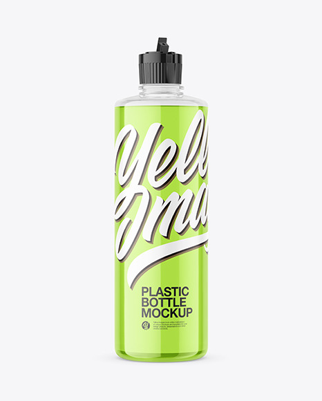 Clear Plastic Bottle Mockup
