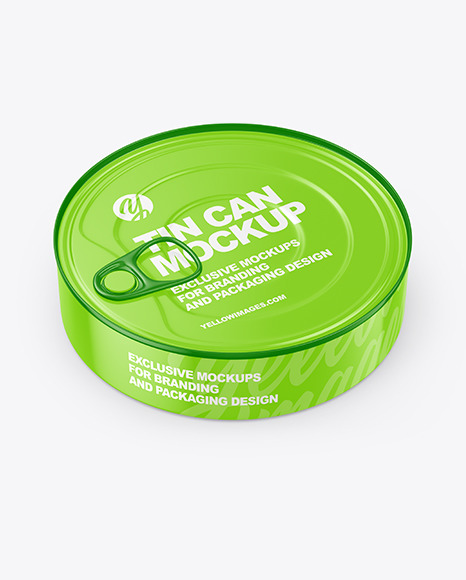 Glossy Tin Can Mockup PSD #1