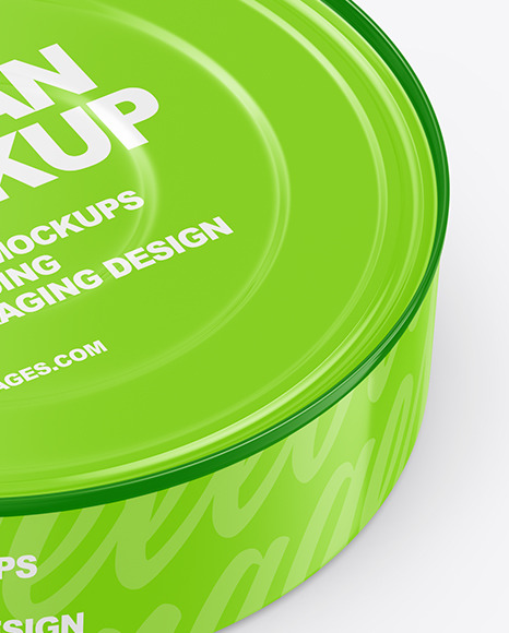 Glossy Tin Can Mockup PSD #6
