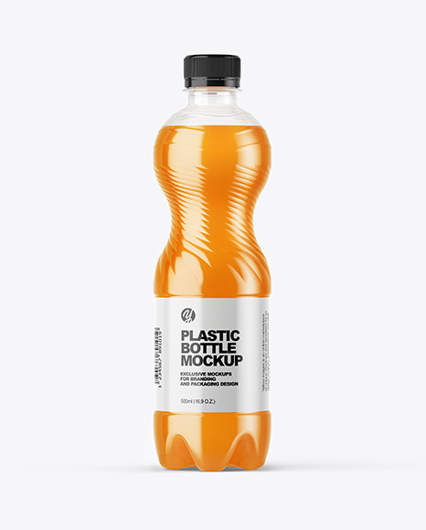 Download Pet Bottle With Peach Drink Mockup In Bottle Mockups On Yellow Images Object Mockups Yellowimages Mockups