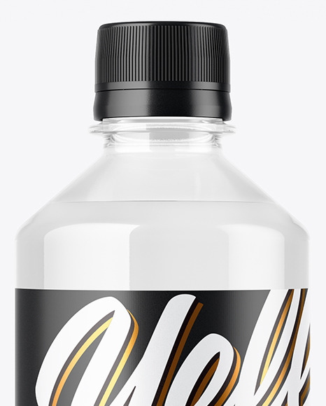 Clear Plastic Bottle Mockup PSD #2