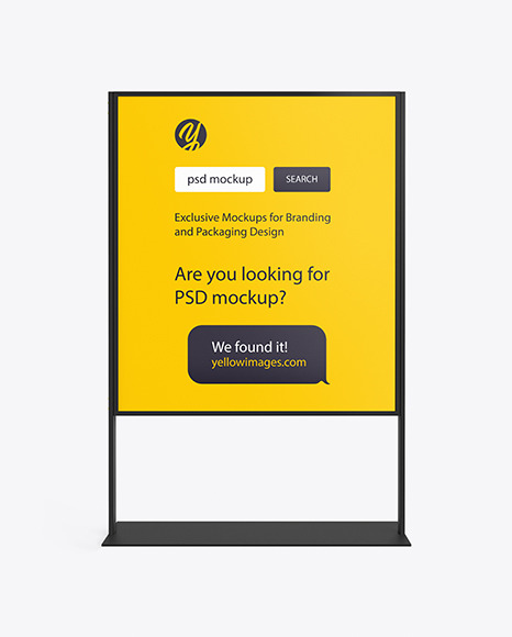 Download Stand Mockup In Outdoor Advertising Mockups On Yellow Images Object Mockups Yellowimages Mockups