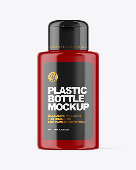 Download Glossy Plastic Bottle Mockup In Bottle Mockups On Yellow Images Object Mockups PSD Mockup Templates