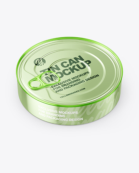 Metallic Tin Can Mockup
