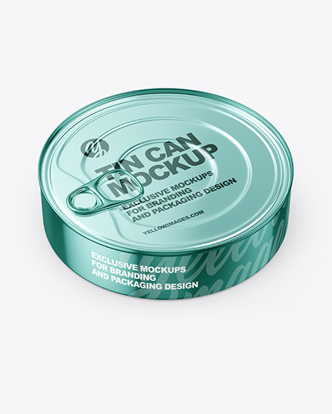 Metallic Tin Can Mockup PSD #1