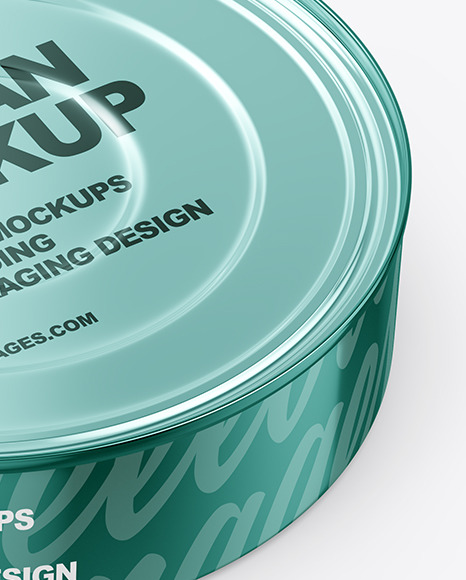 Metallic Tin Can Mockup PSD #6