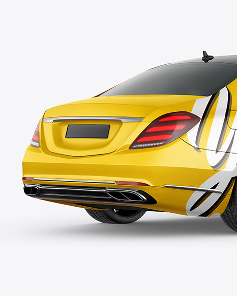 Luxury Car Mockup   Back Half Side View PSD #2