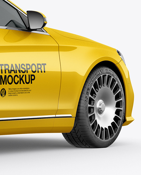 Luxury Car Mockup   Back Half Side View PSD #1