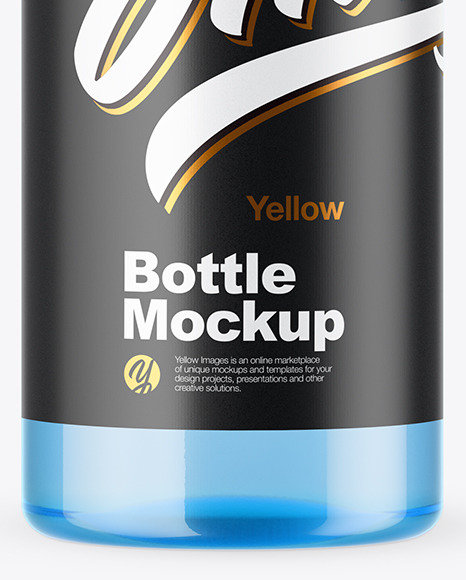 Blue Plastic Bottle Mockup PSD #1