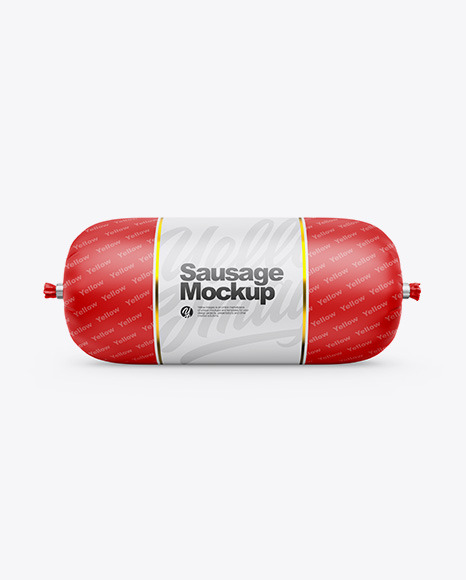 Download Glossy Sausage Chub Mockup Yellow Author Yellowimages Mockups