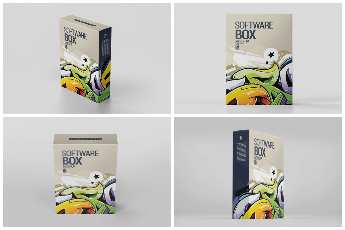 Download Software Box Mockup In Packaging Mockups On Yellow Images Creative Store