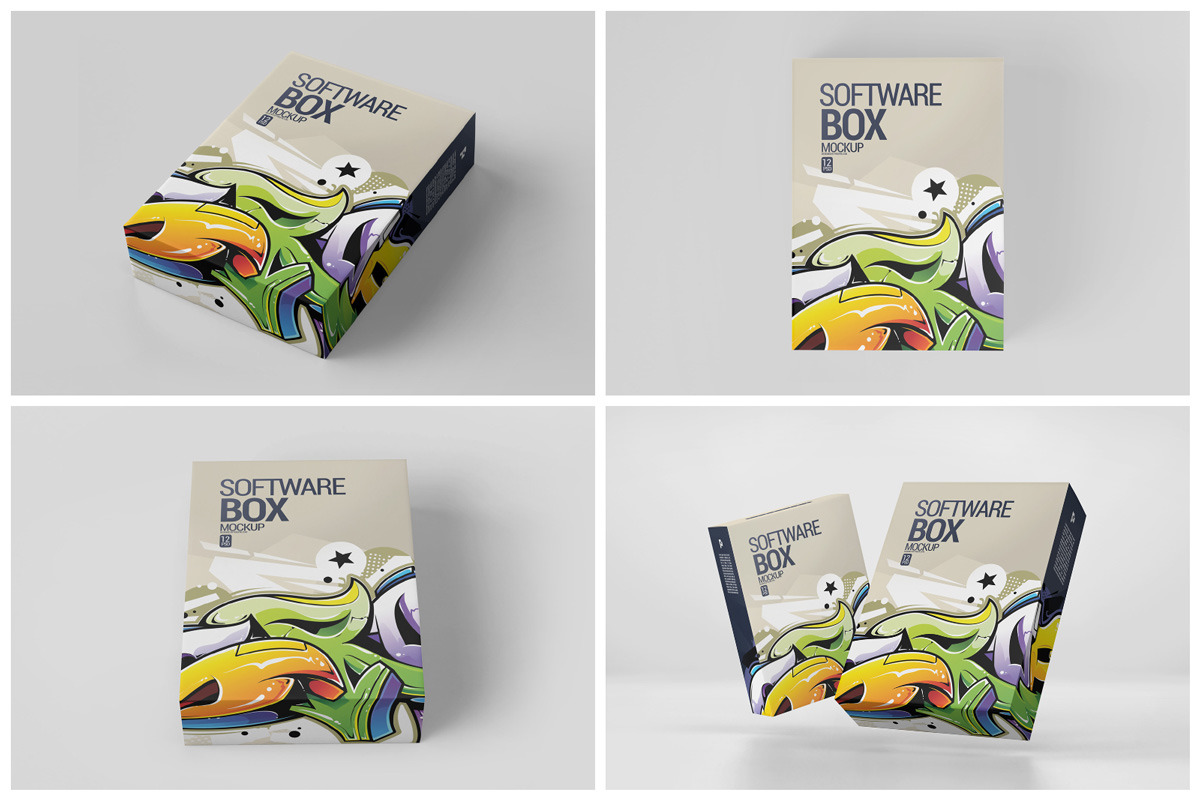 Download Software Box Mockup In Packaging Mockups On Yellow Images Creative Store Yellowimages Mockups