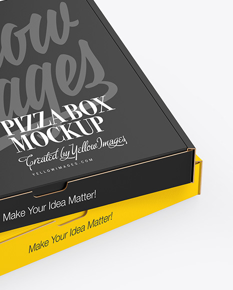 Download Two Matte Pizza Boxes Mockup In Box Mockups On Yellow Images Object Mockups PSD Mockup Templates