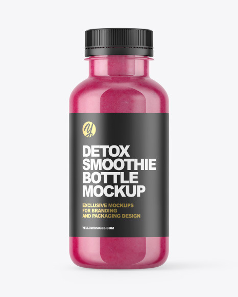 Pink Smoothie Bottle Mockup