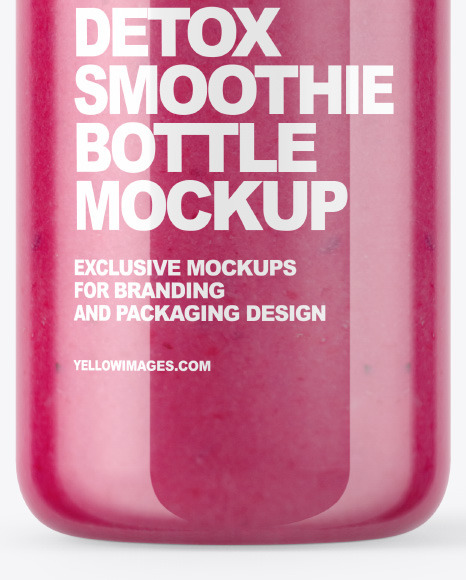 Pink Smoothie Bottle Mockup PSD #7