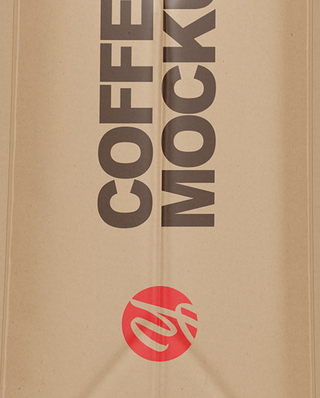 Kraft Coffee Bag Mockup   Side View PSD #1