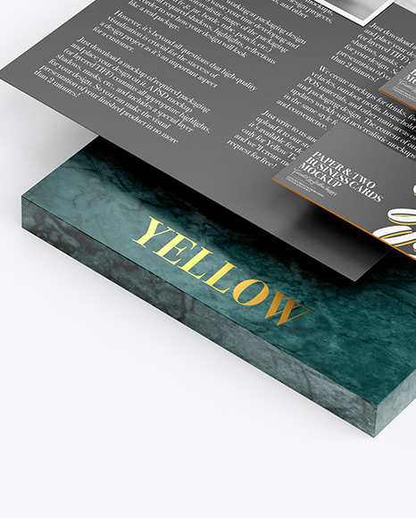 Papers, Business Card Pen with Marble PSD #7