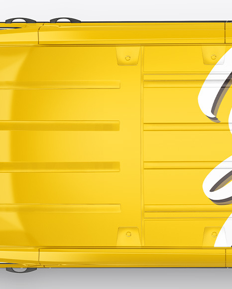 HQ Panel Van Mockup Top View PSD #1