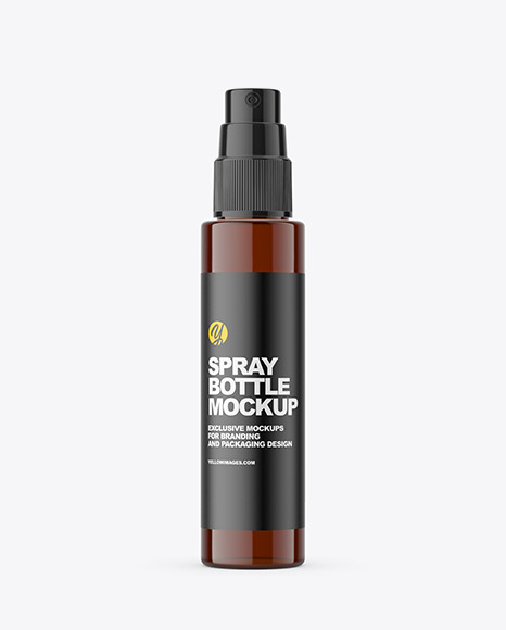 Amber Spray Bottle Mockup PSD #2