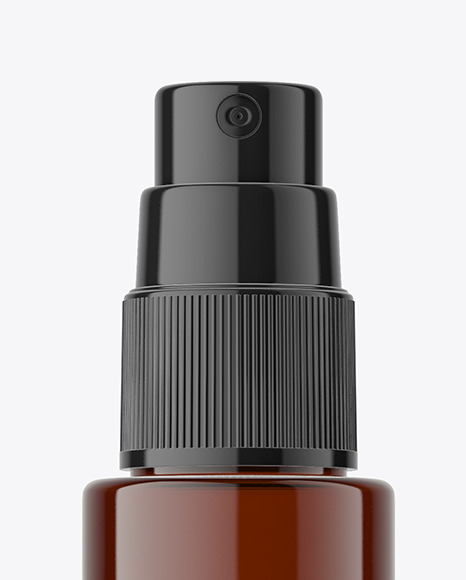 Amber Spray Bottle Mockup PSD #1