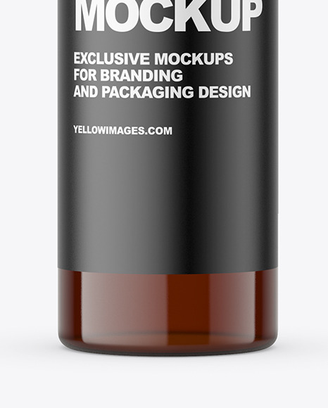 Amber Spray Bottle Mockup PSD #6
