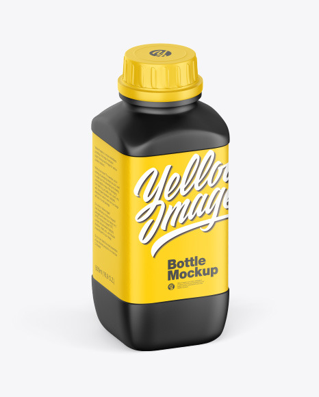 Download Matte Plastic Bottle Mockup Half Side View In Bottle Mockups On Yellow Images Object Mockups PSD Mockup Templates